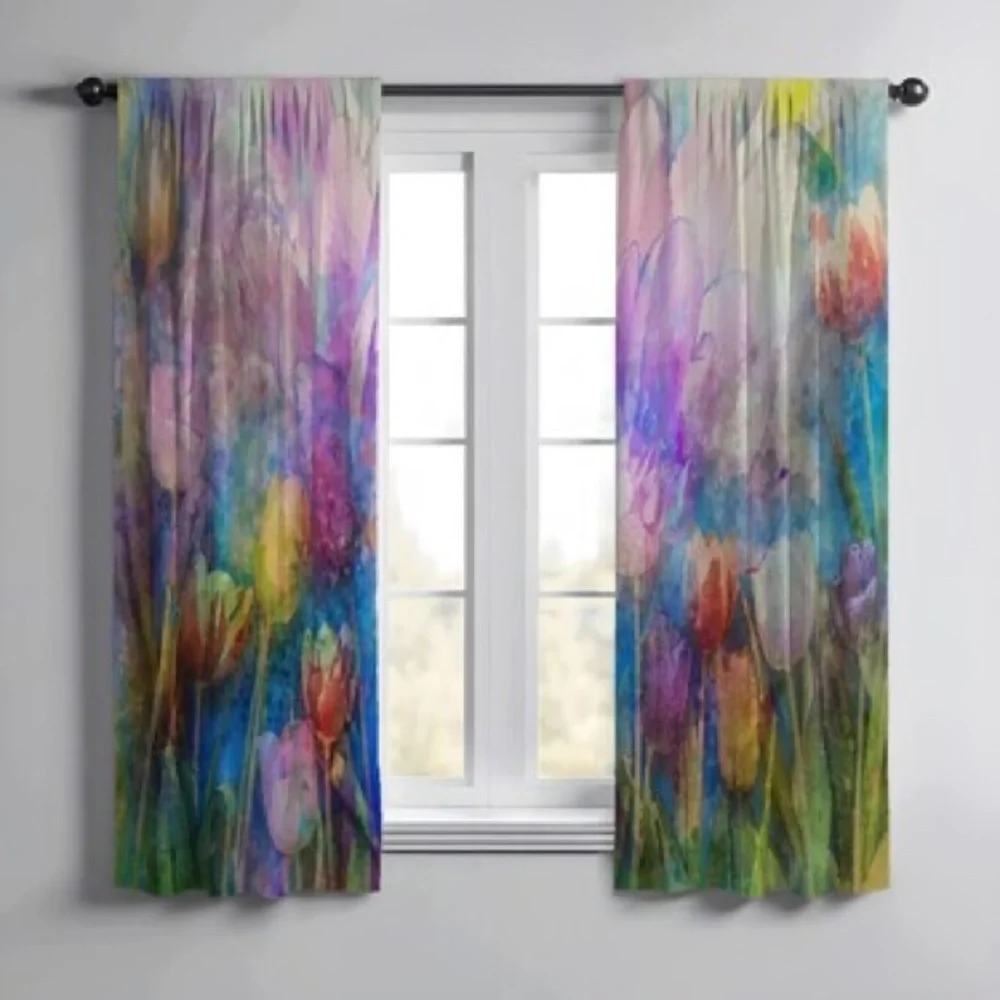 Wayfair Mod Tulip Monet Style Curtains 2 Panels 20x53