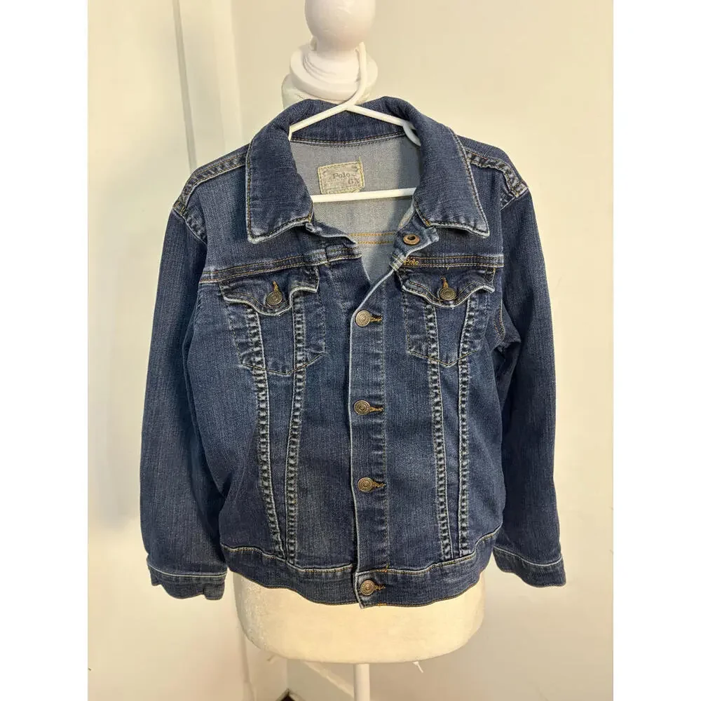 Polo Ralph Lauren‎ Denim Jacket 6X Made in Egypt