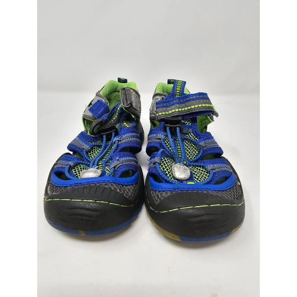 Jambu‎ Piranha Kids Water Sandals Blue Green JS170002 Sz 12 Outdoor Hiking Shoes