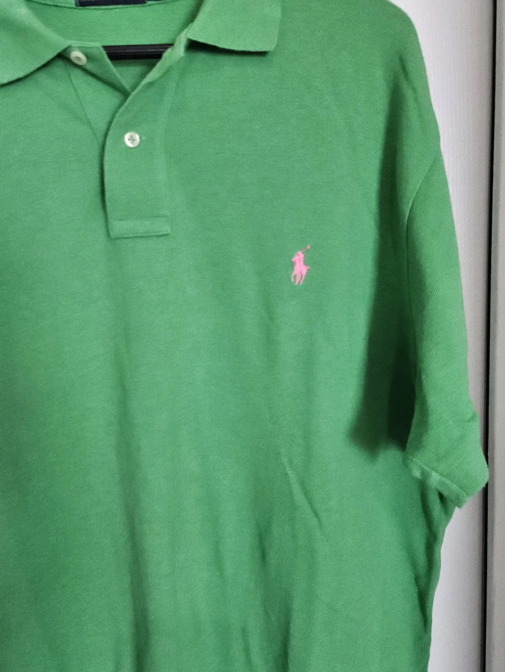 Polo Ralph Lauren Men's Polo Shirt XL Green PinkPony Logo Classic Fit Cotton.