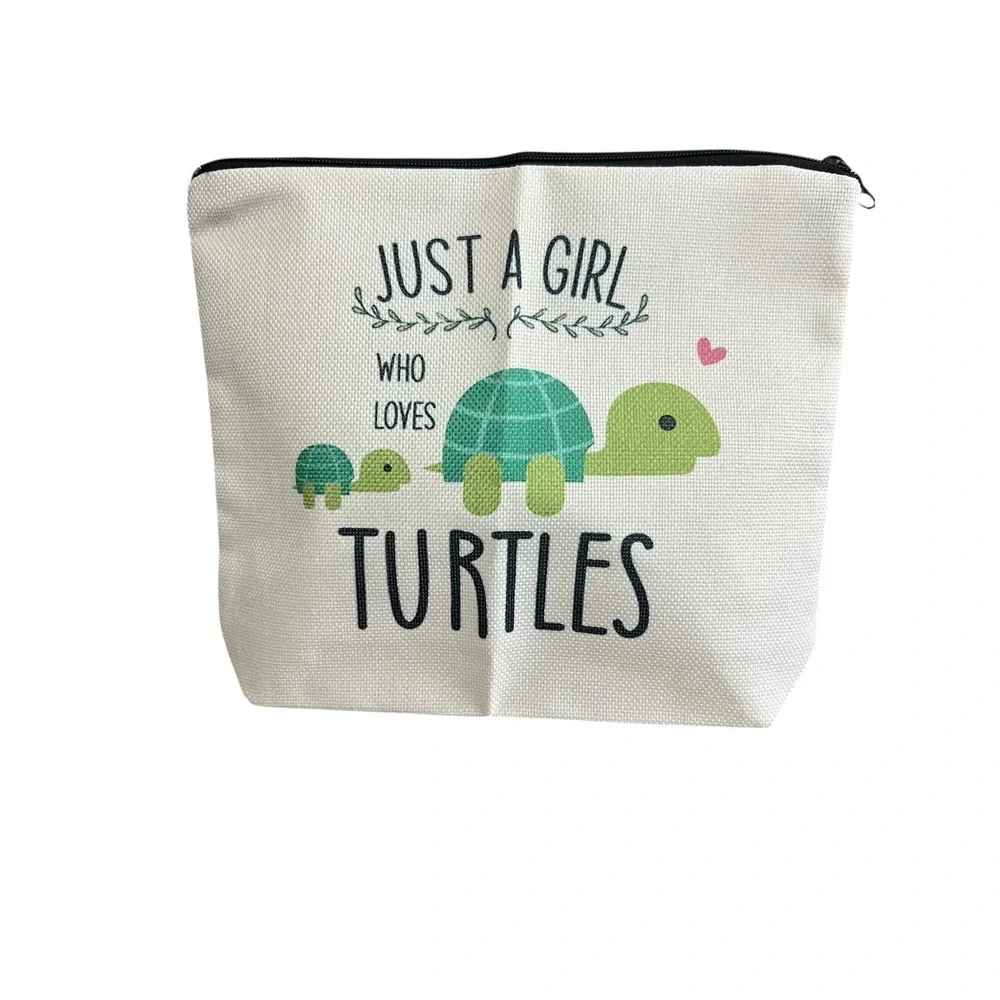 Just a Girl Who‎ Loves Turtles Makeup Cosmetic Travel Bag