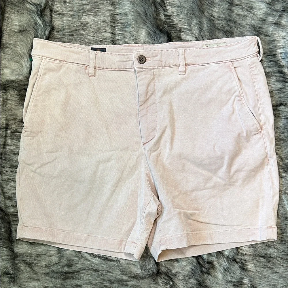 Faherty Coastline Premium Chino Shorts Tailored Pink 6” Inseam Men’s 36
