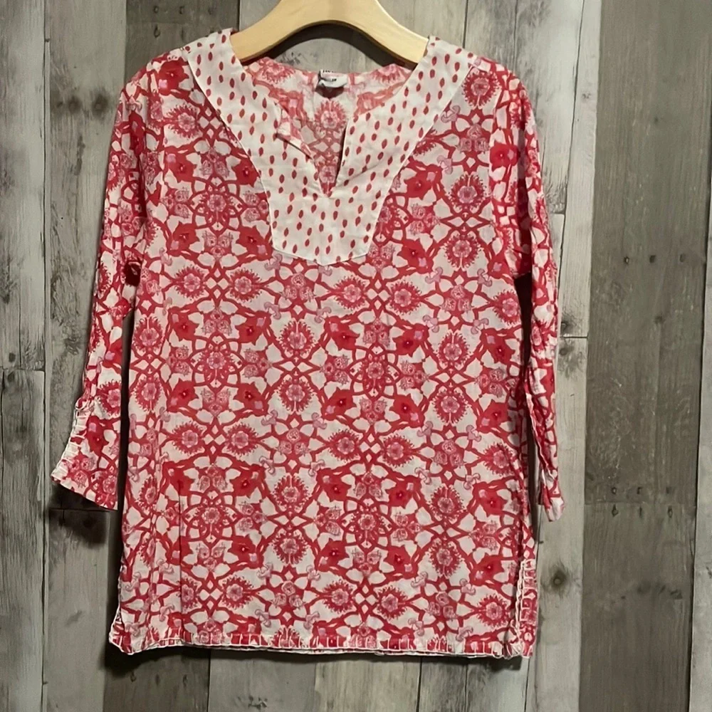 Girls Rikshaw Design Long-Sleeve Tunic Coverup