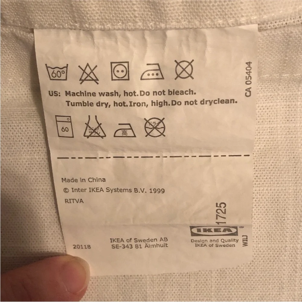 IKEA 2 White Light Cream Curtain Panels 95”