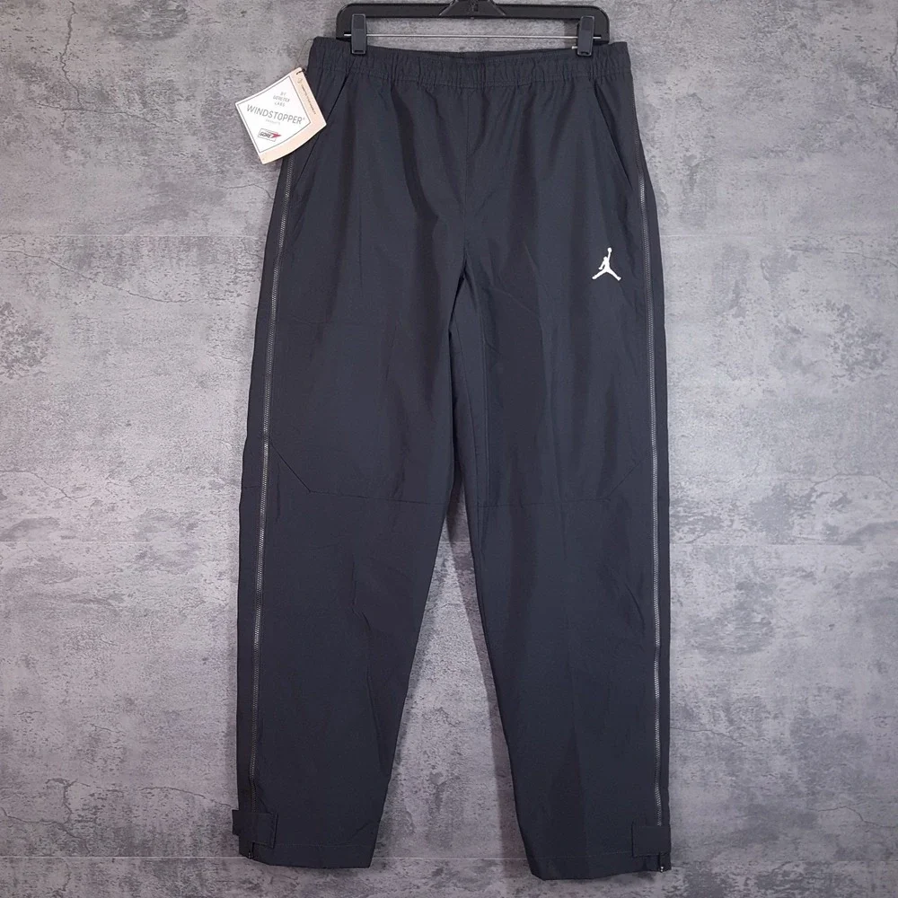 NIKE AIR JORDAN Flight Heritage Gore Tex Windstopper Pants Mens‎ MEDIUM Black