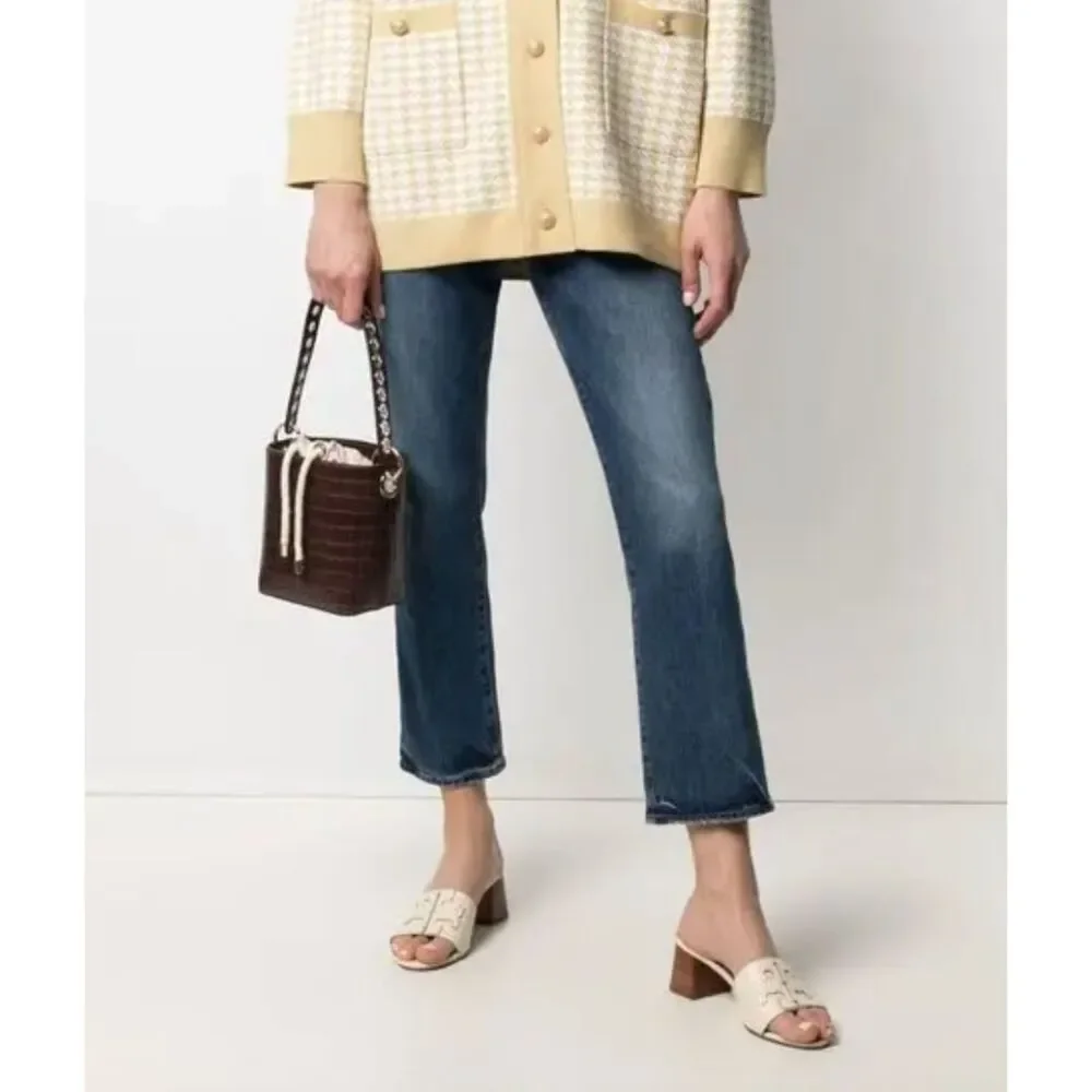SANDRO‎ Adele Two-Way Leather Bucket Bag Chocolate
