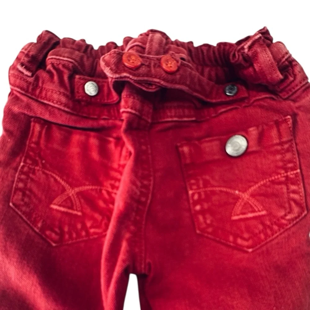 Primigi Baby Pants Red size 12 Months | Italian Brand | Soft Cotton Jeans
