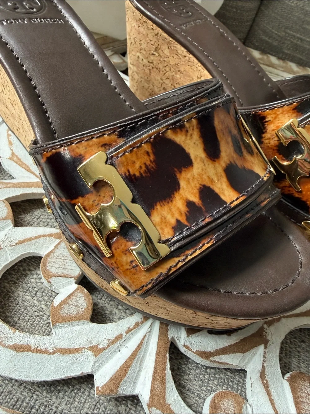 Tory Burch platform leopard