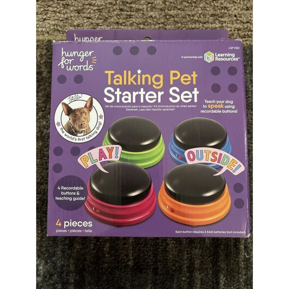 Hunger For Words‎ Talking Pet Starter Set 4 piece Set Recordable Buttons