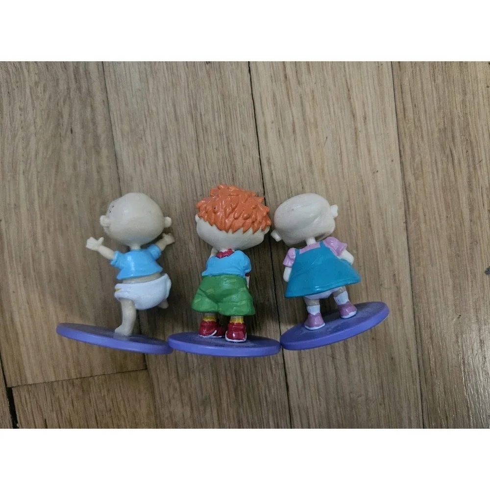 Lot Of 3 Vintage 1997 Rugrats Nickelodeon Applause Viacom Figure Toy Cake Topper