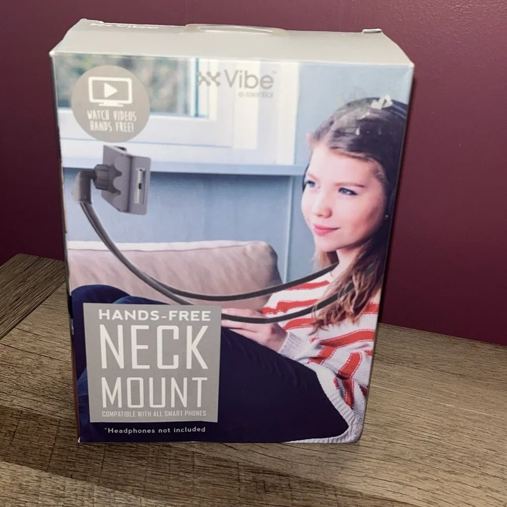 Vibe Lazy Neck Phone Holder, Hands-Free Universal Cell Phone Mount for Bed/Table