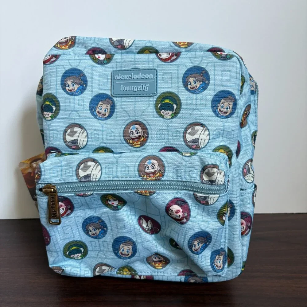 Loungefly Avatar The Last Airbender All-Over Print Nylon Square Mini Backpack