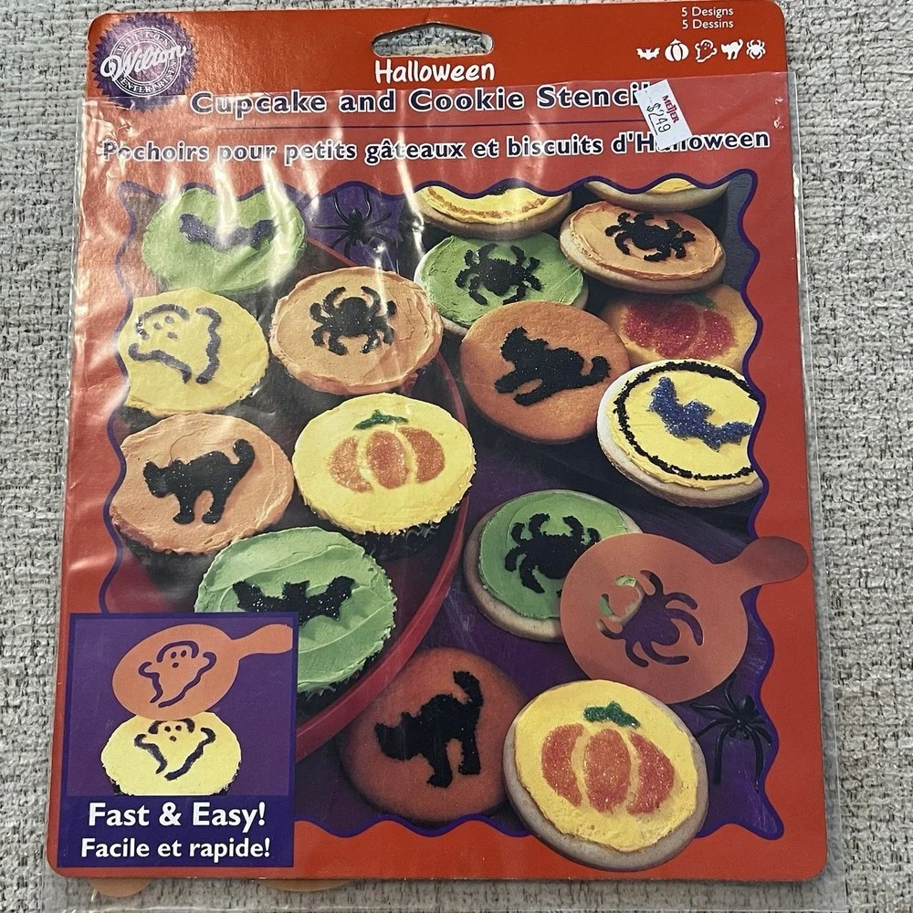 Wilton Vintage Cake‎ Stencils Lot Halloween Flag Angel Valentine's Day Holidays