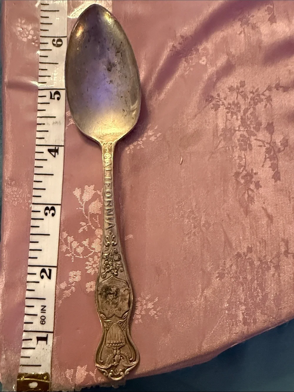 Antique Decorative California Eureka Silver plated Serving Spoon