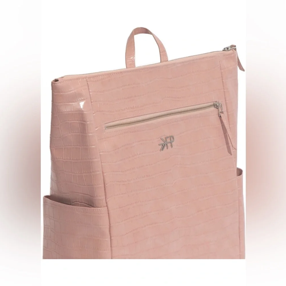 Minimal Water Resistant Faux Leather Diaper Backpack FRESHLY PICKED