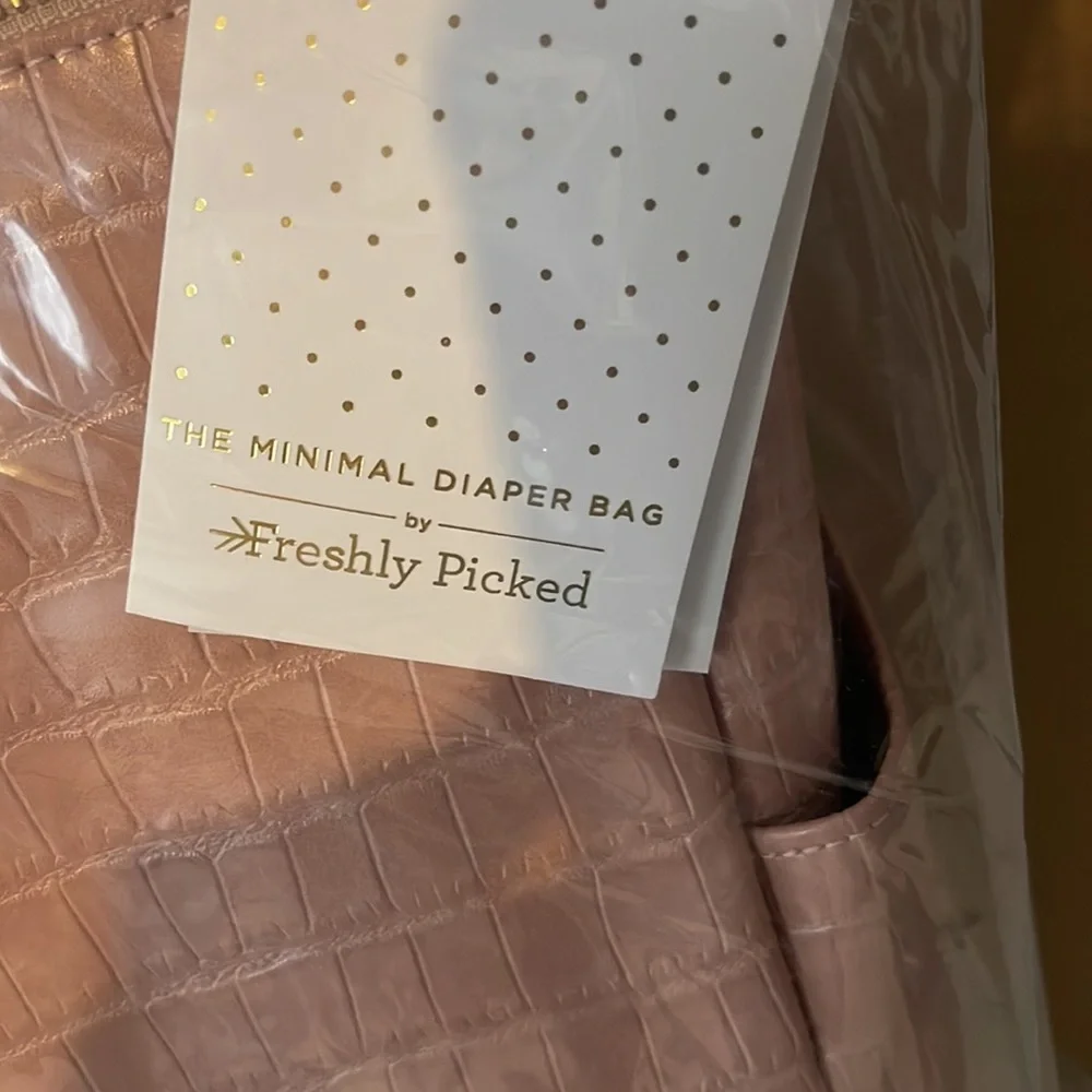 Minimal Water Resistant Faux Leather Diaper Backpack FRESHLY PICKED