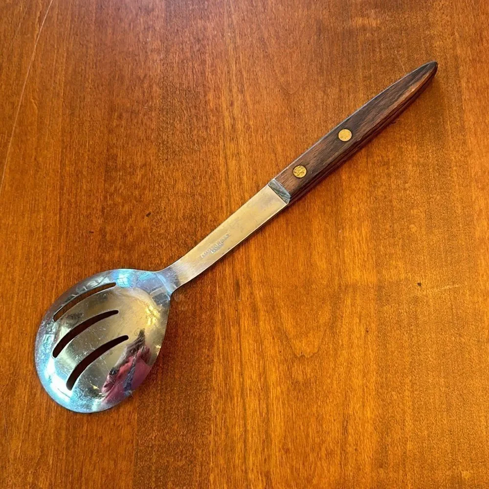 Vintage Japan Slotted Stainless Spoon