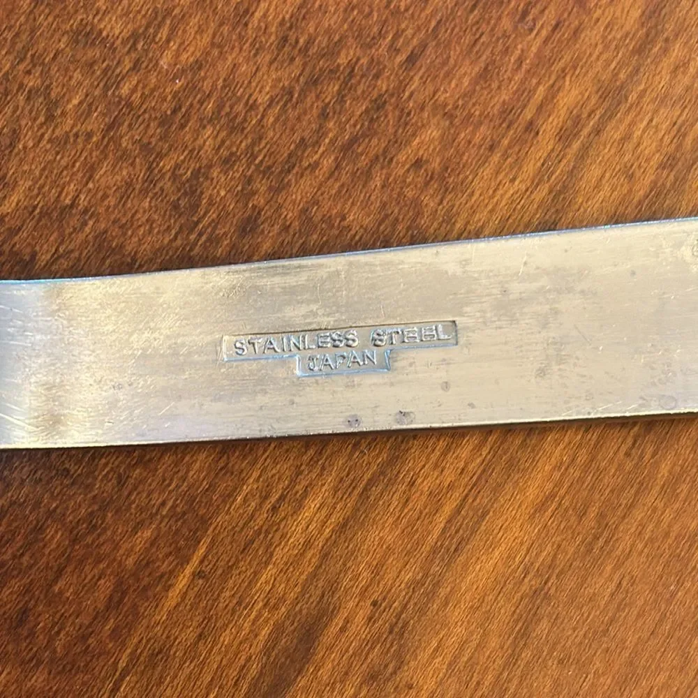 Vintage Japan Slotted Stainless Spoon