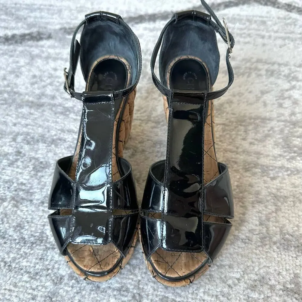 CHANEL patent leather