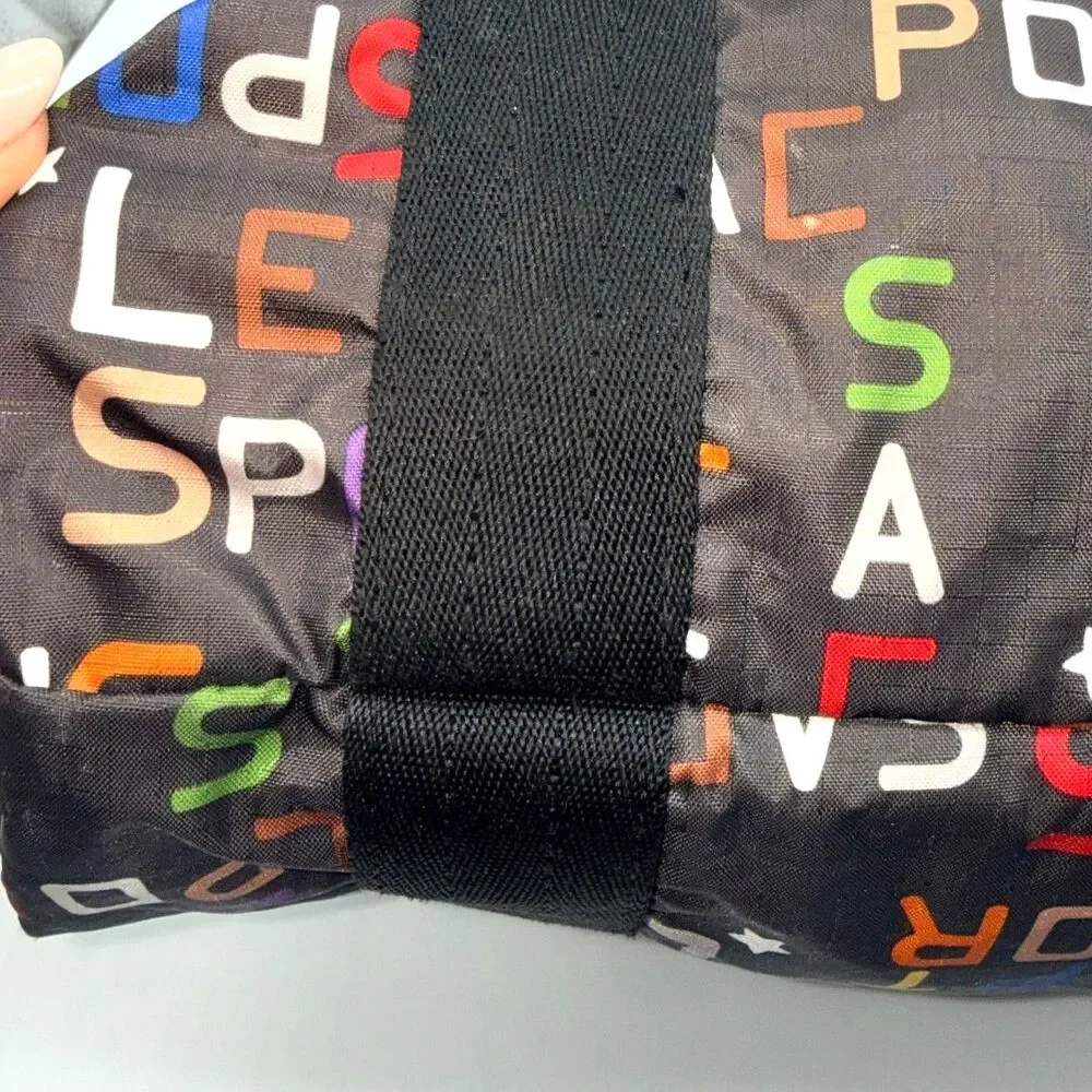 LeSportsac Multicolor Large Logo Tote Bag - Black/Rainbow