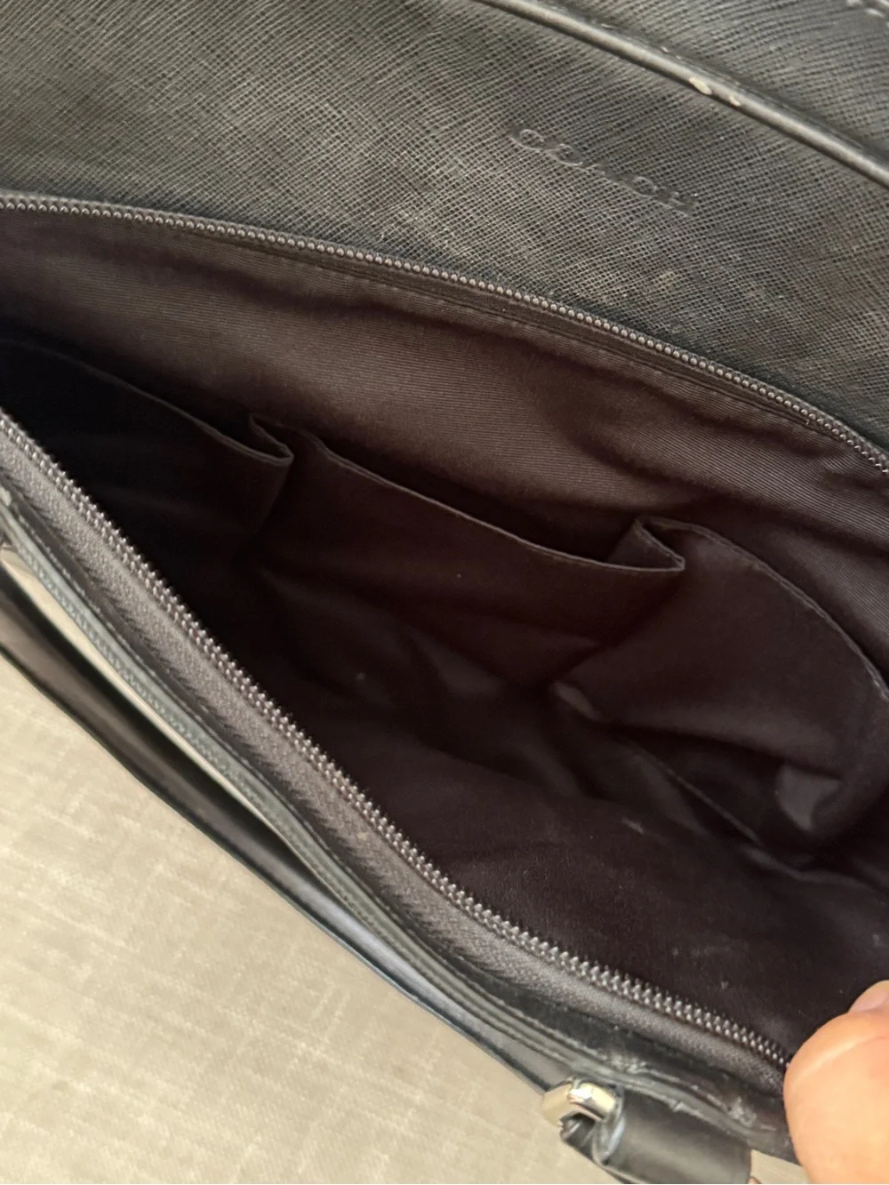 Coach leather laptop