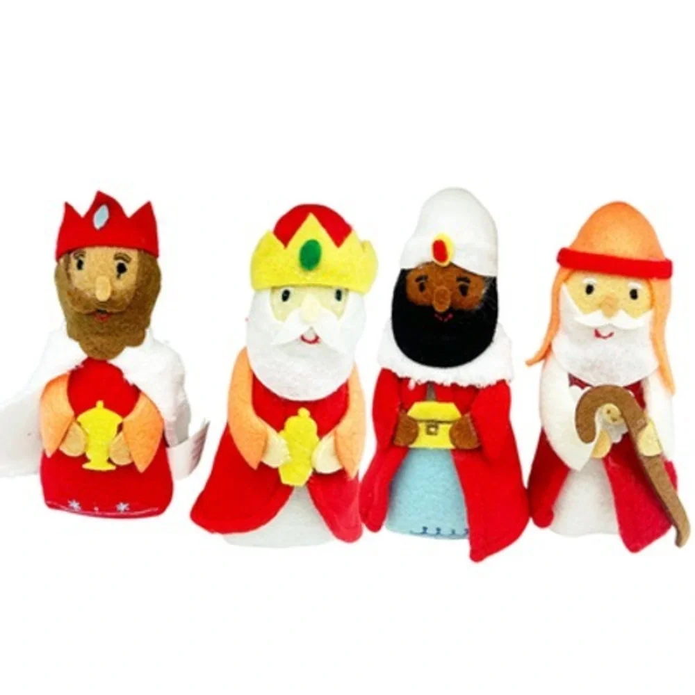 Set of 4 Target Wondershop Three Wise Men & Shepherd Fabric Ornaments