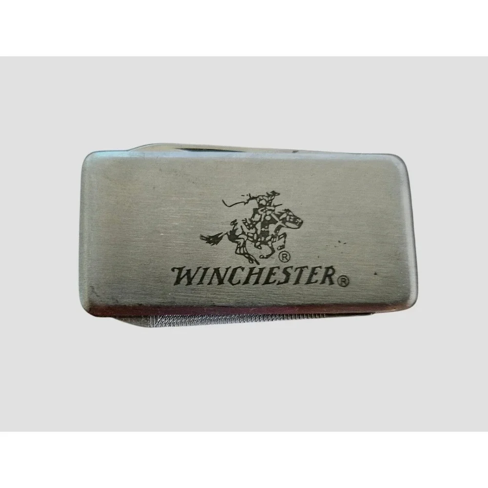 Winchester Money Clip Multi-Tool Mens OS Silver Stainless Steel Knife File