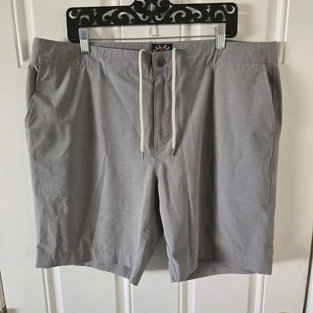 Faherty All Day Shorts Drawstring Men’s 38 Gray Stretch 9