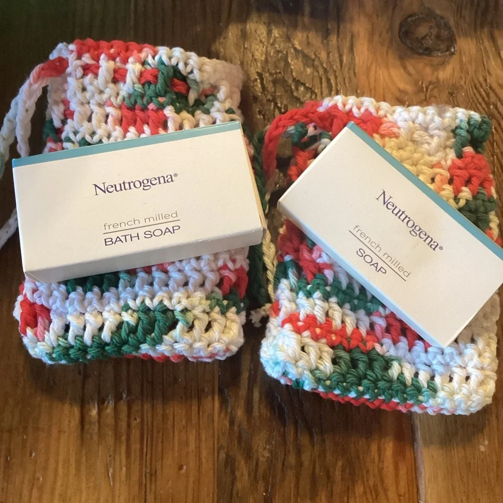Handmade crocheted soap