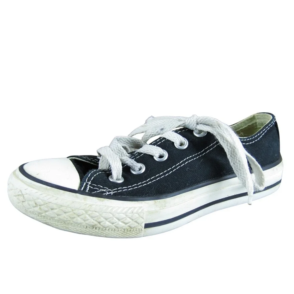 Converse Unisex Sneaker Low Top Sz T 12 Medium Black Fabric‎ Lace Up