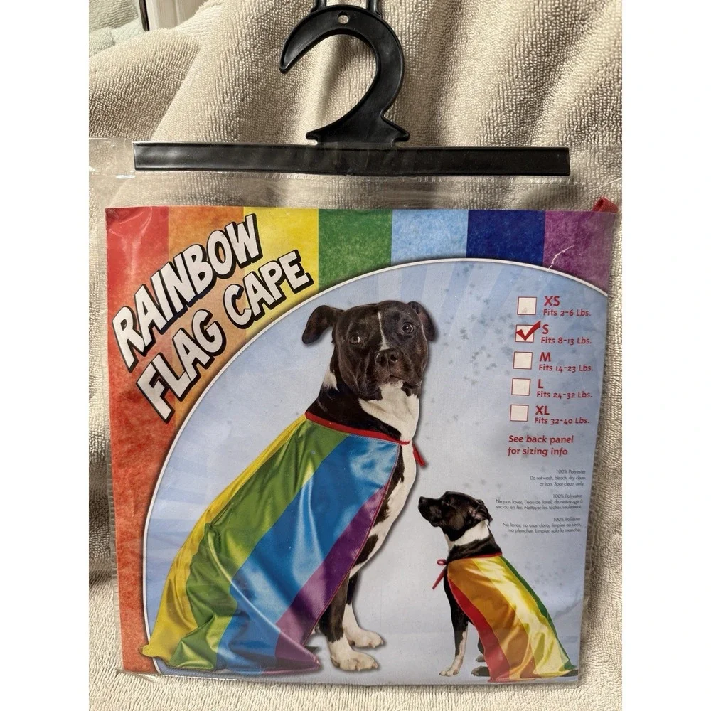 NEW Canine‎ Rainbow Flag Cape Size Small (8-13 Lbs)