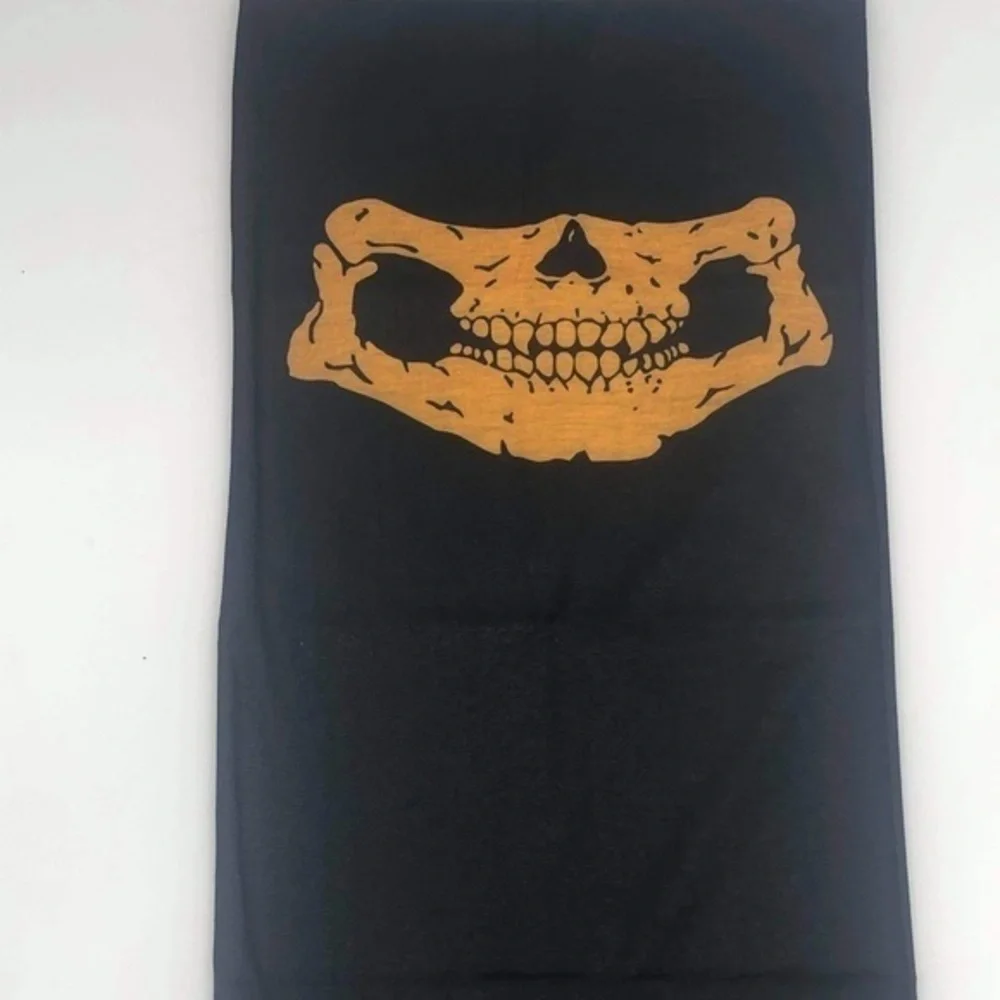 Motorcycle‎ Helmet Skull Neck Face Mask Gold