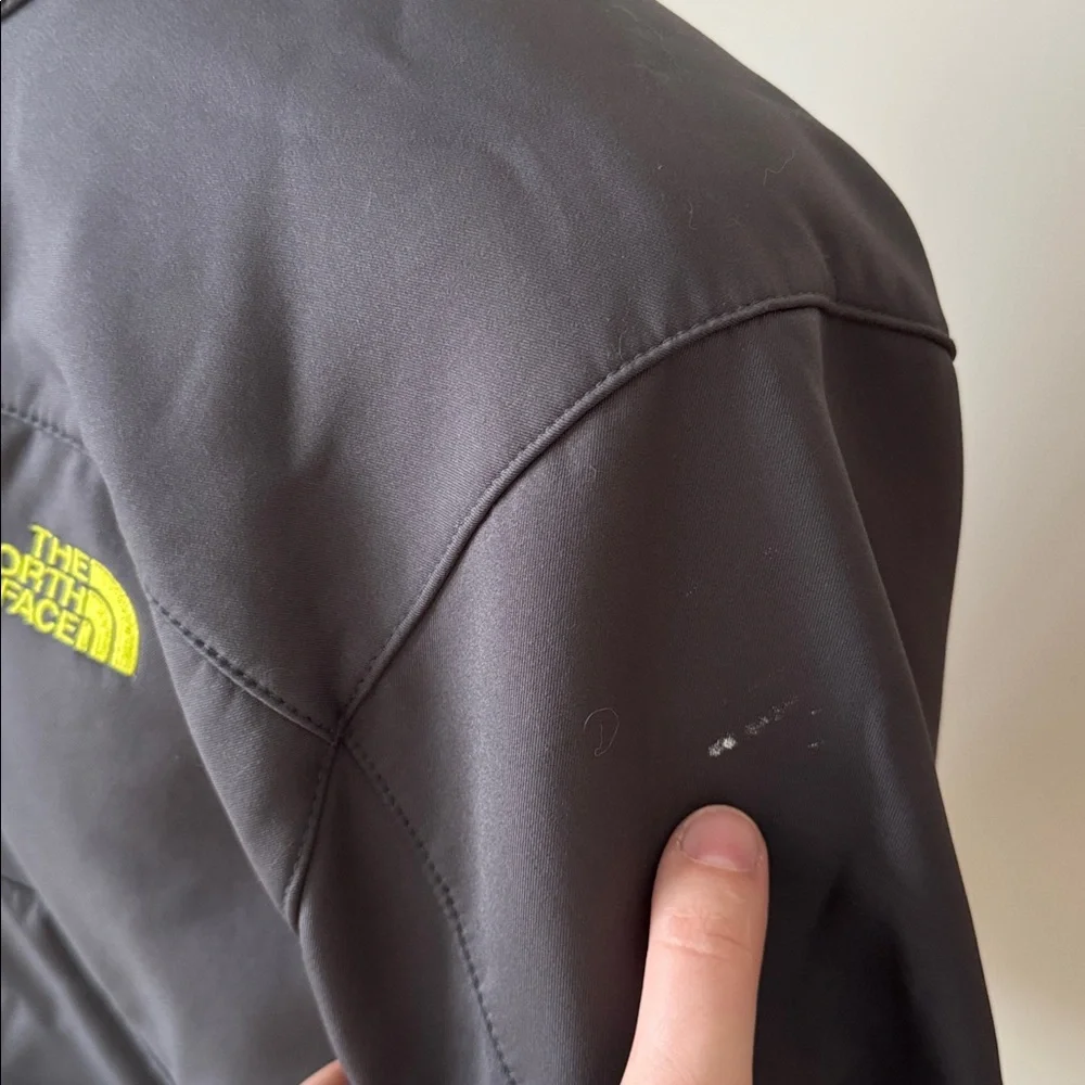 The North Face Gray Soft Shell Fleece Lined Full Zip Jacket Boys XL 18/20