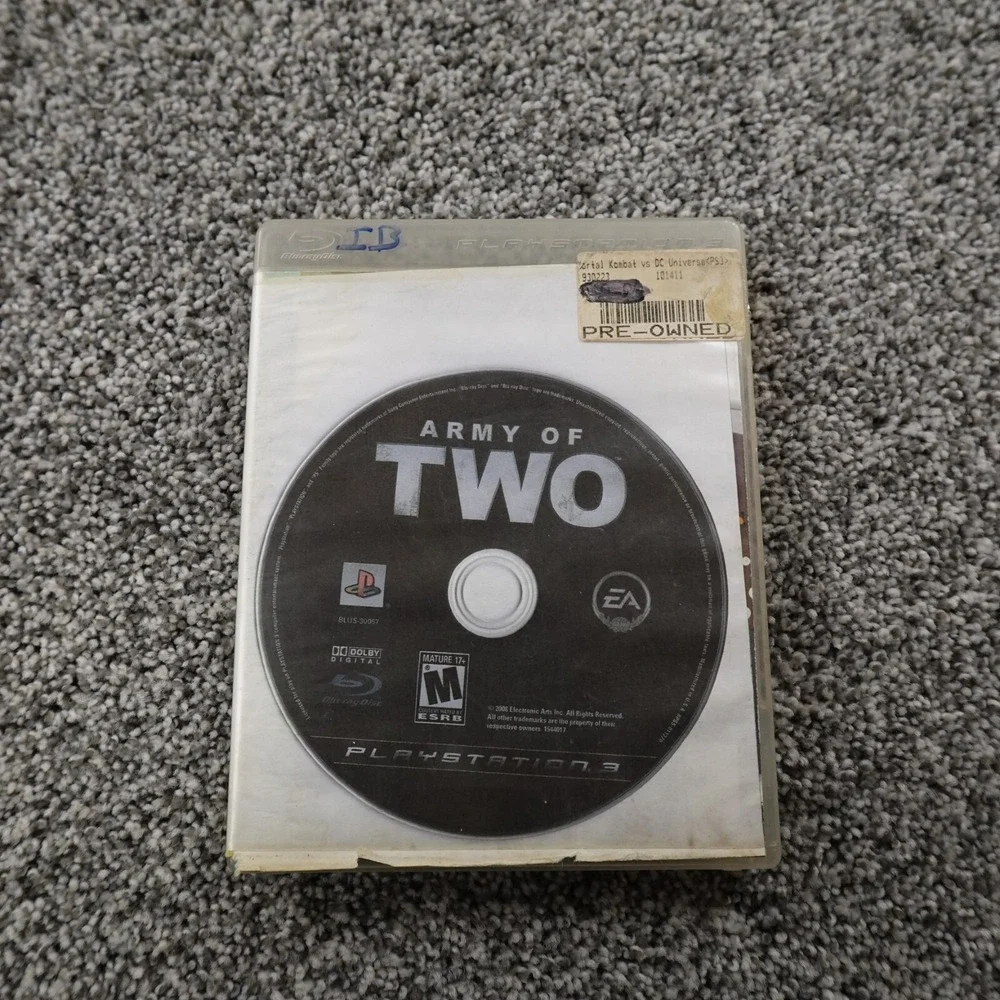 Army Of‎ Two Sony PS3 Play Station 3 EA Video Game War Fighting Battle Combat