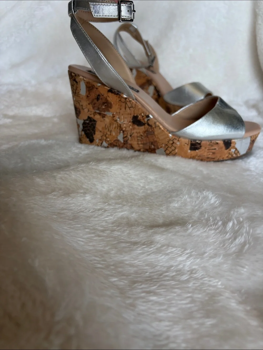 Karl Lagerfeld silver leather