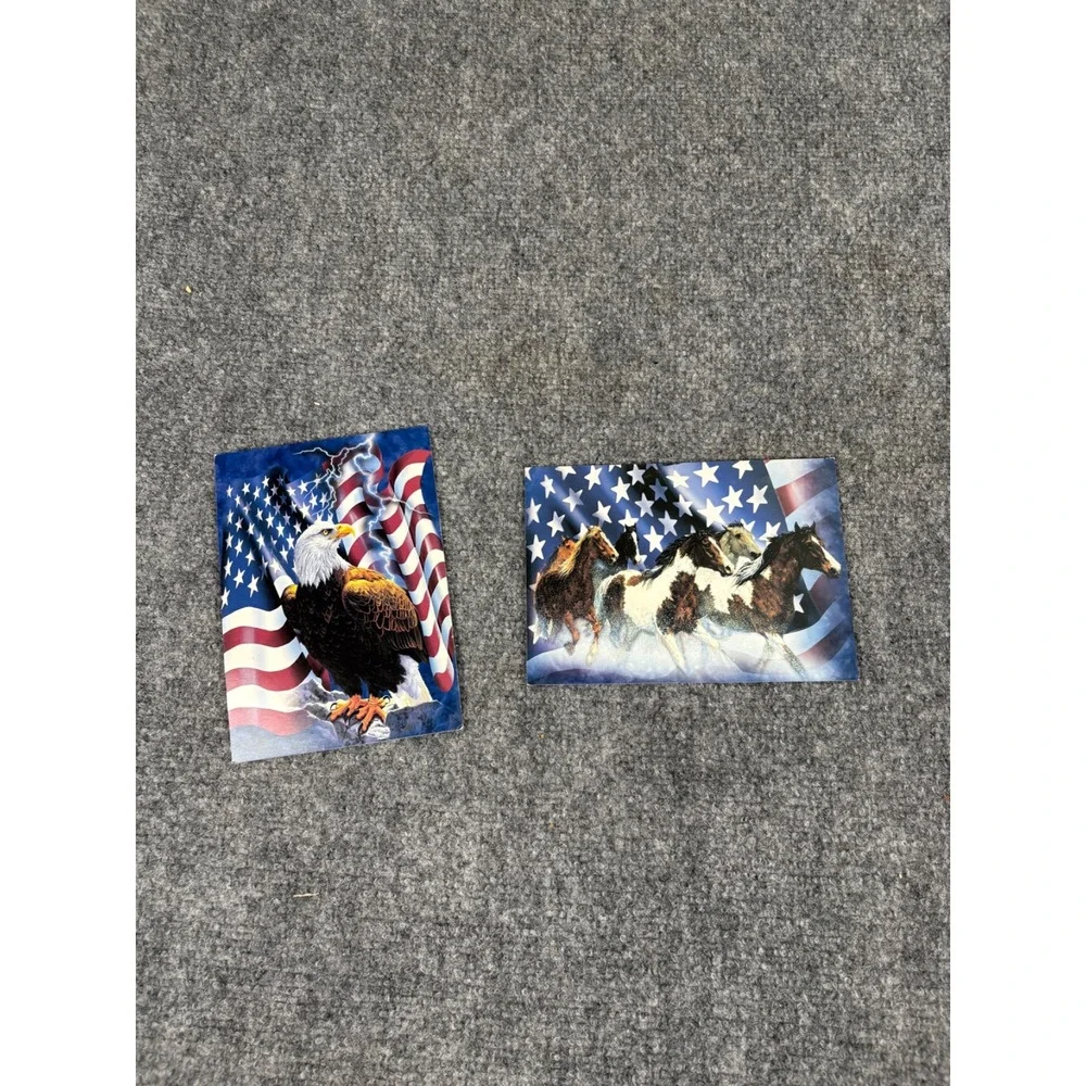 Tree-Free Greetings Patriotic Unity Card Series Set Eagle‎ Horses USA Flag 9/11