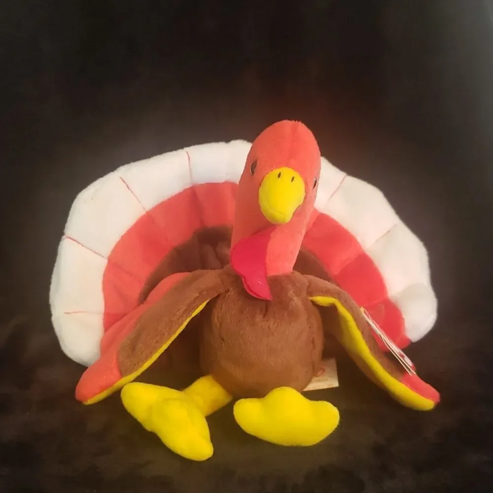 Vintage 1996 Ty Beanie Baby GOBBLES the Turkey