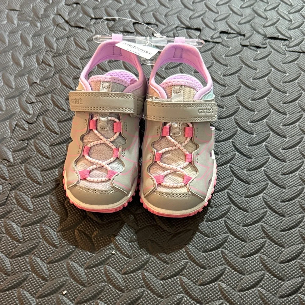 Carters Kwando Toddler Sport Sandal Gray 10 NEW