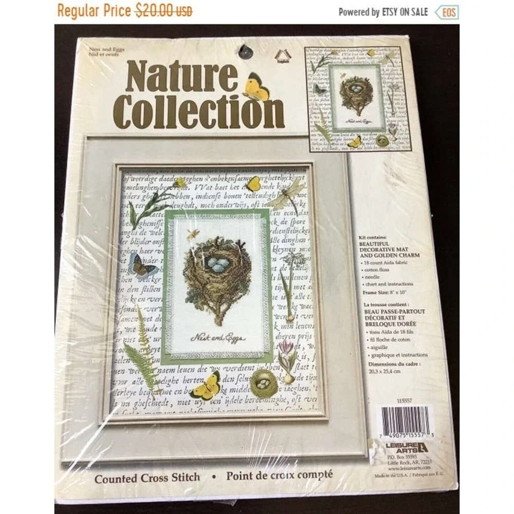 Nest and Eggs - Leisure Arts Nature Collection - Counted Cross Stitch - 8