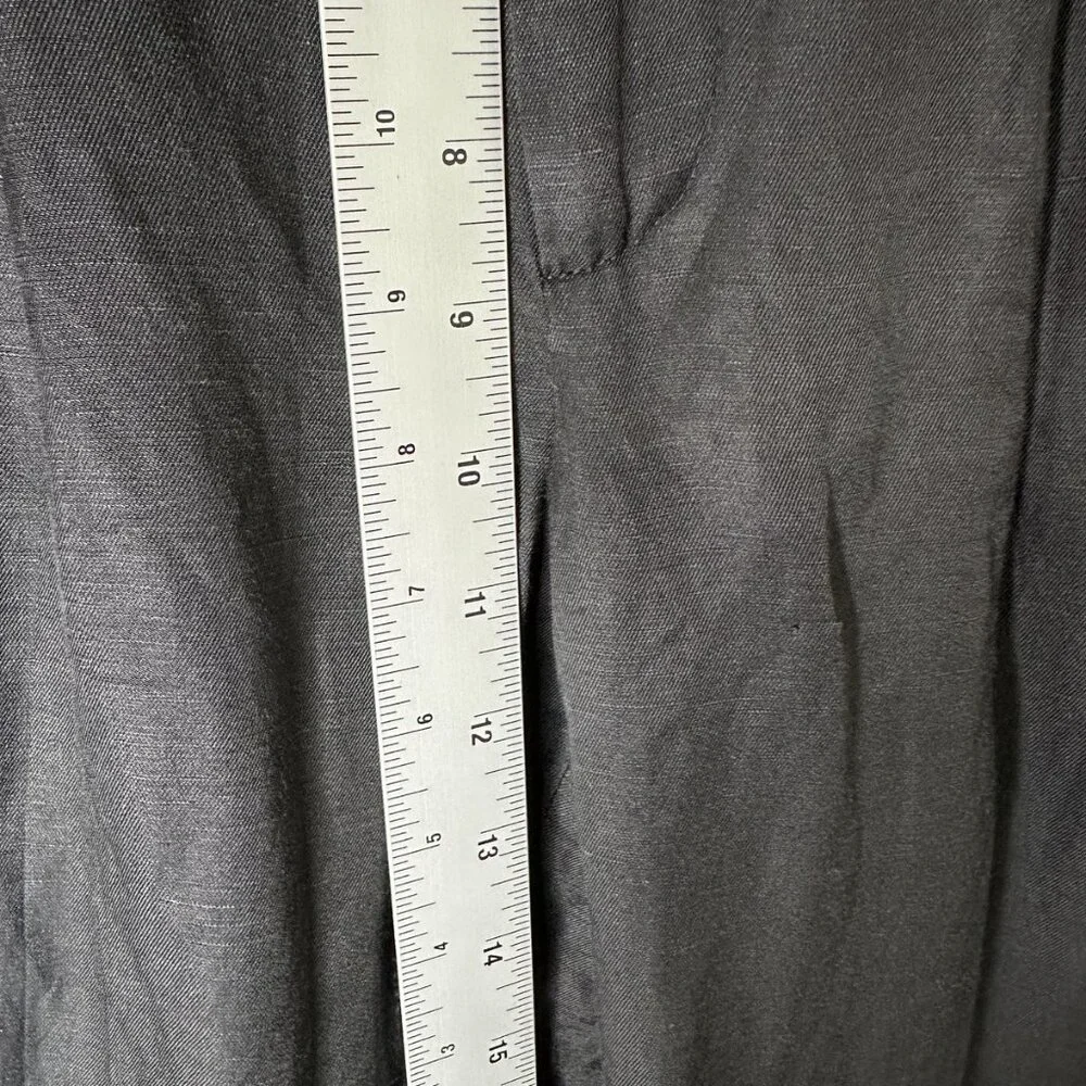 Anine Bing Pants Womens 38 Black Linen Blend Wide Leg Dress Trousers Work‎