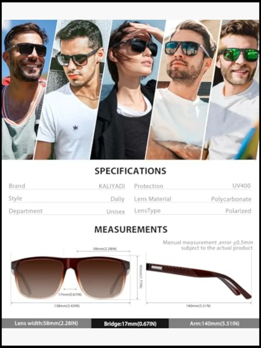 N/A polarized sunglasses