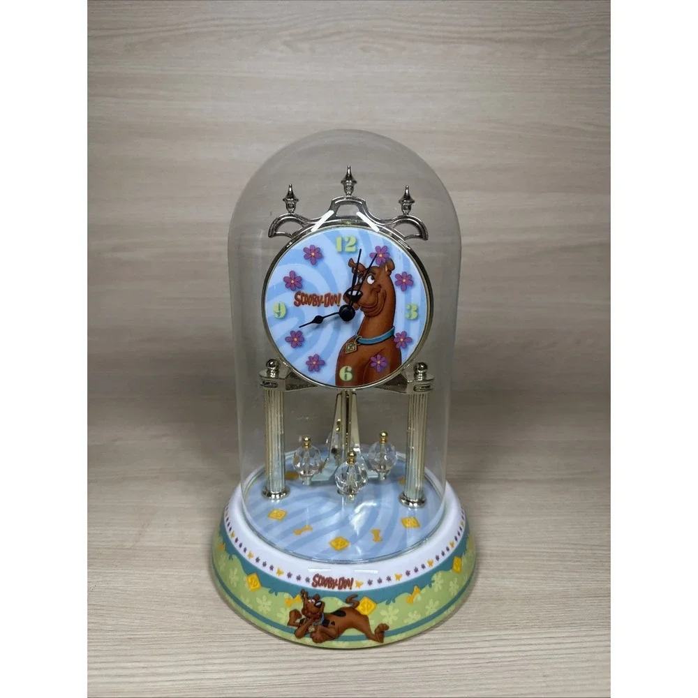 Scooby-Doo Porcelain Anniversary Clock Glass‎ Domed Doesn't Spin Clock Works