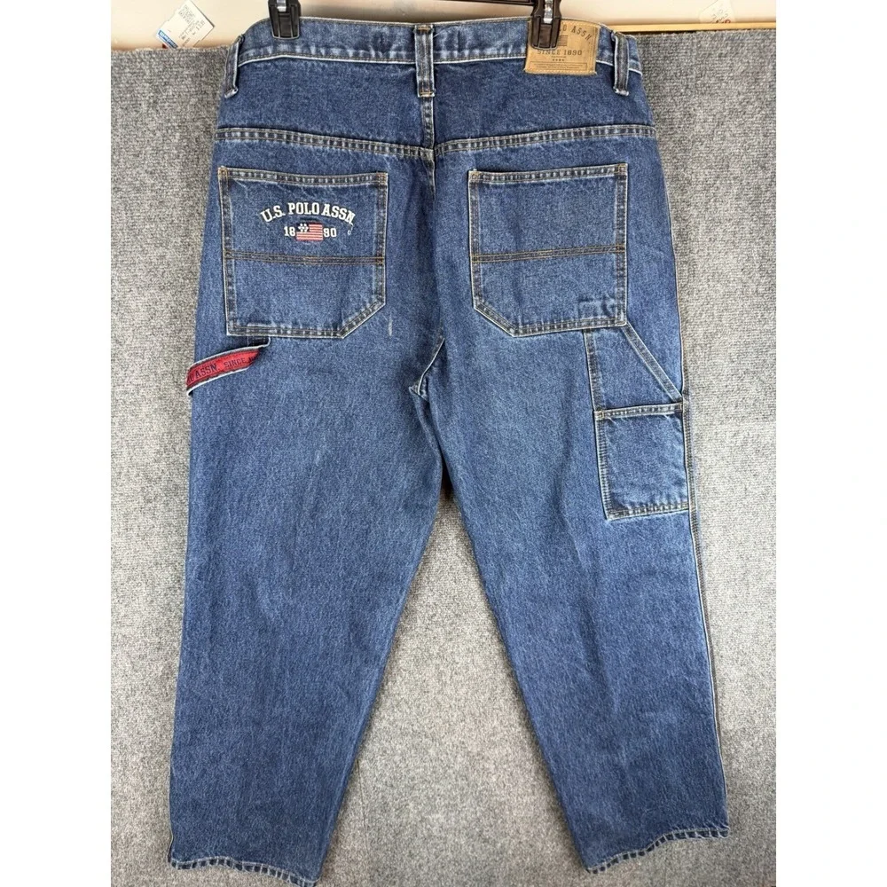 U.S. Polo Assn Vtg Y2K Carpenter Jeans Mens Size 36x32 Wide-leg Baggy skater‎