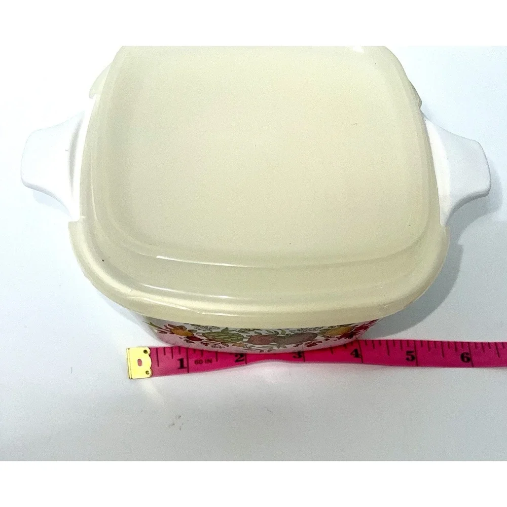Vintage Corning Ware Casserole Baking Dish 2 3/4 Cup Spice of Life & Plastic Lid