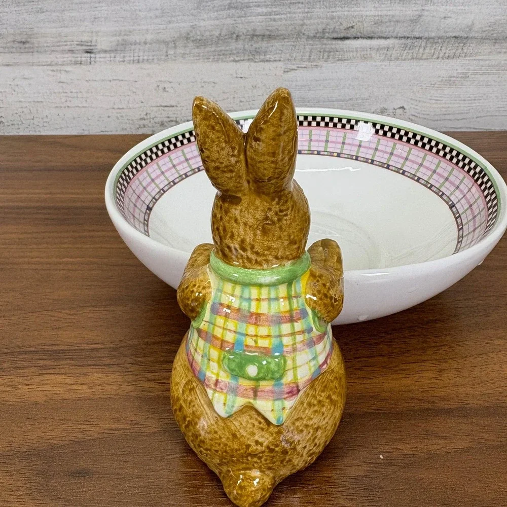 Debbie‎ Mumm Sakura Spring is in the Air Bunny Nibbler Bowl 1990's