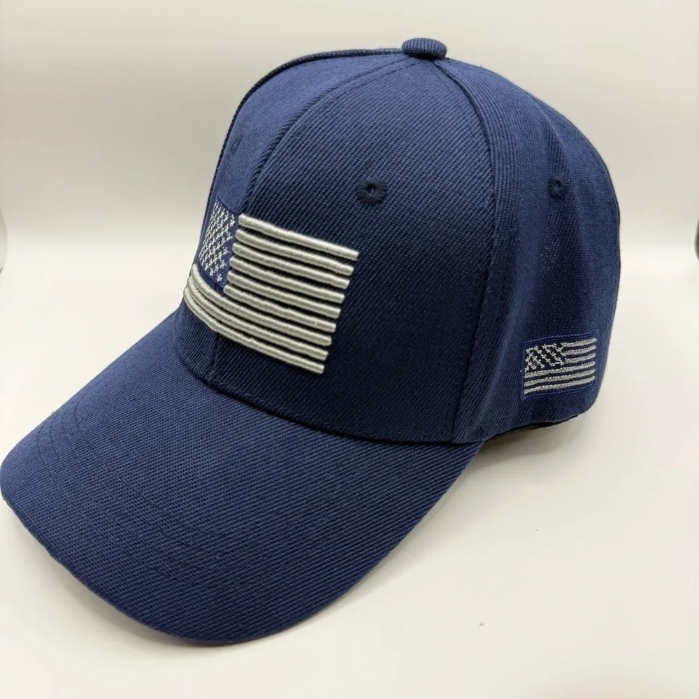 Vintage US Flag Embroidered Baseball Cap Adjustable Lightweight Dad Hat