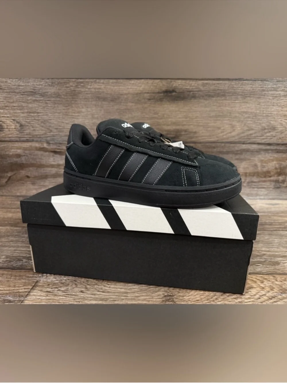 NWT Adidas Grand Court Alpha Sneaker Men’s BLACK ON BLACK Sz 9