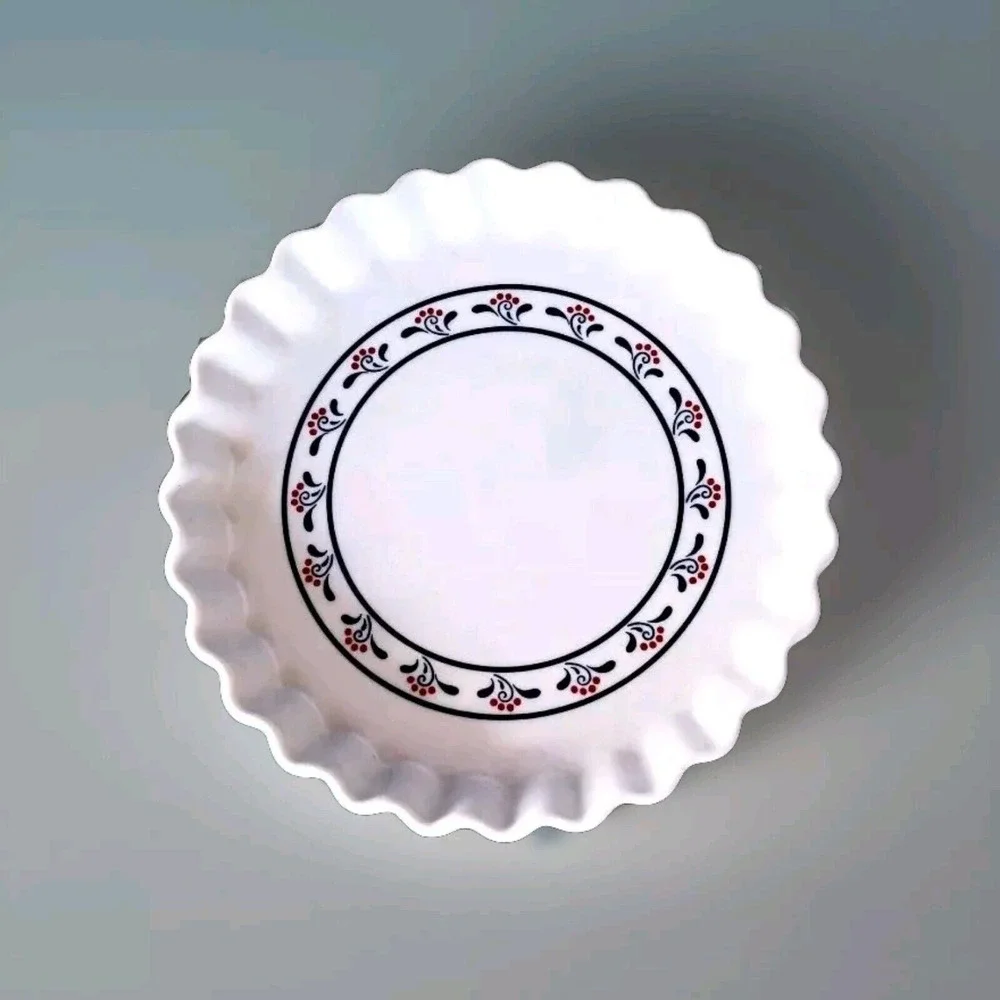 Vintage Copco Quiche Pie Dish Fluted, Country Fine Porcelain 1982 10