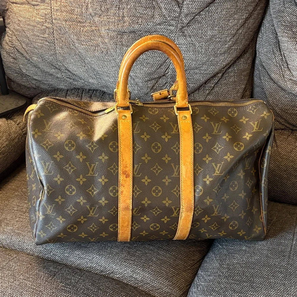 Louis Vuitton Keepal 50 Monogram Travel Bag Duffel