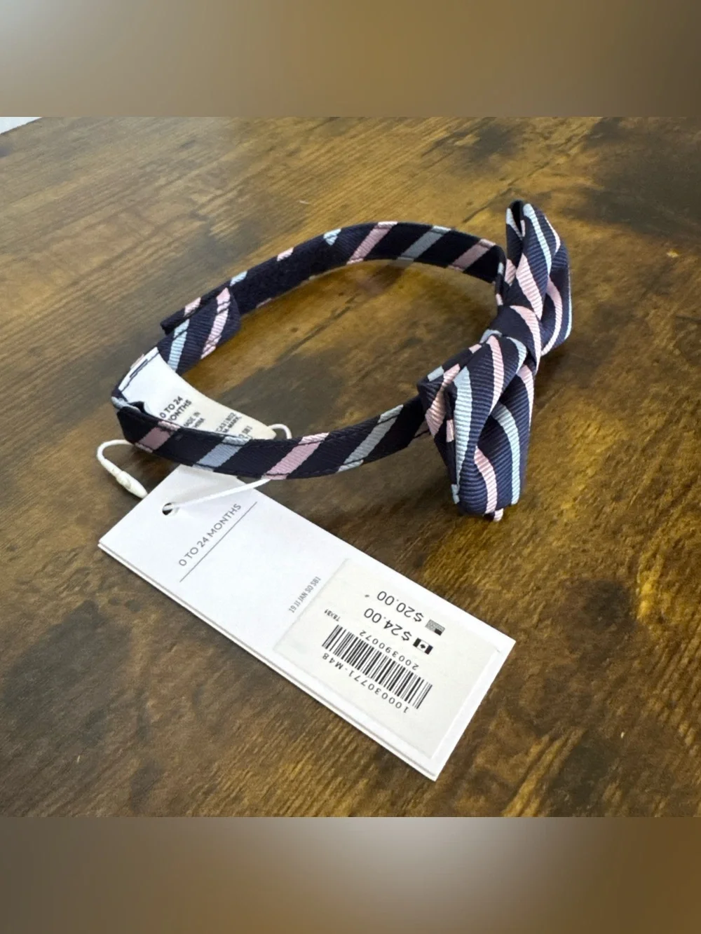 Janie and Jack fastener bow tie